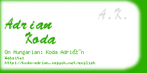adrian koda business card